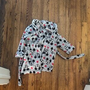 Disney Mickey Mouse Kids Robe - Gray and Red